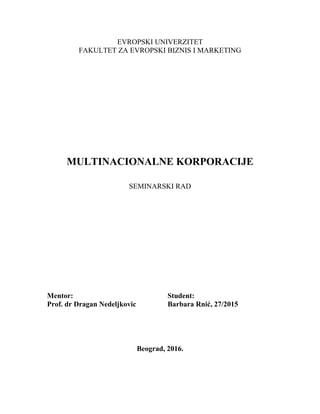 Multinacionalne korporacije