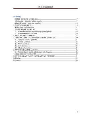 Opšte osobine kamilice