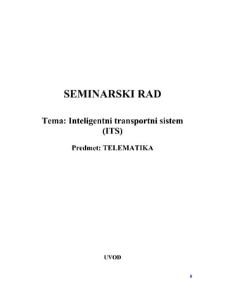 Inteligentni transportni sistemi (ITS)
