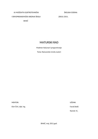 Računarske mreže, routeri