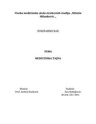 Medicinska tajna