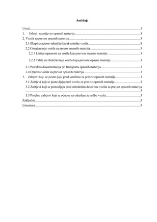 Transport opasnog tereta