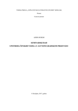 Upotreba šinskih vozila u javnom gradskom prevozu