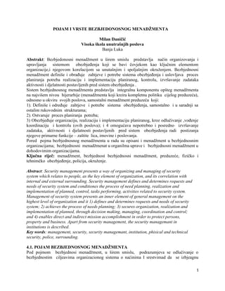 Bezbedosni menadžment