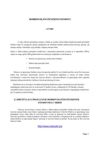 Dobrovoljni penzioni fondovi