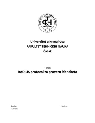 RADIUS protocol za proveru identiteta