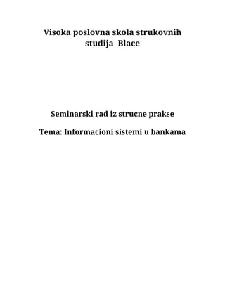 Informacioni sistemi u bankama