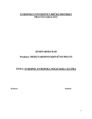 Evropol-evropska policijska služba