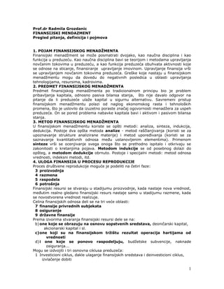 Finansijski menadžment