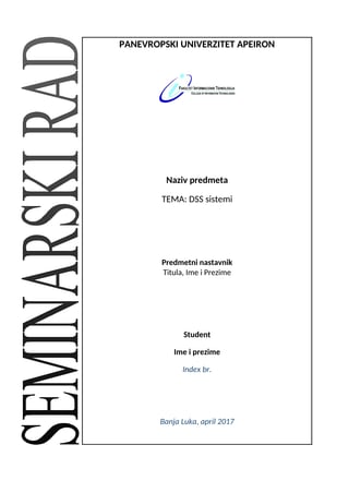 DSS sistem