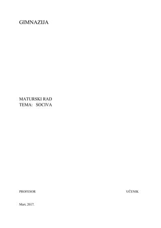Sočiva: maturski rad