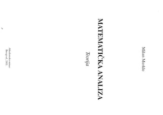 Matematička analiza