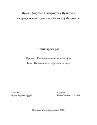 Vaspitne mere pojačanog nadzora