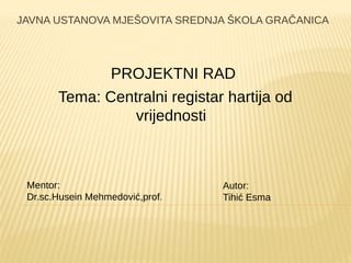 Centralni registar hartija od vrednosti