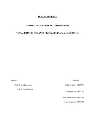 Osnovi prehrambene tehnologije