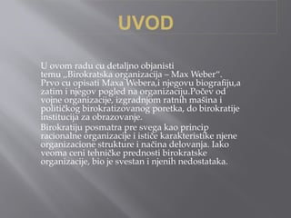 Birokratska organizacija