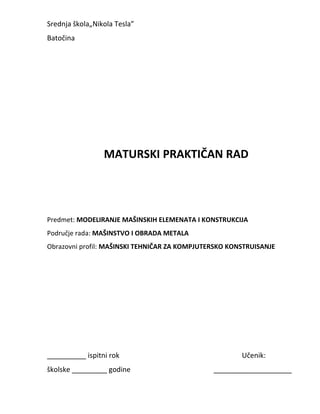 Mikrometar: maturski praktičan rad
