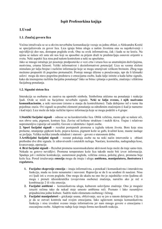 Neverbalna komunikacija – ispit