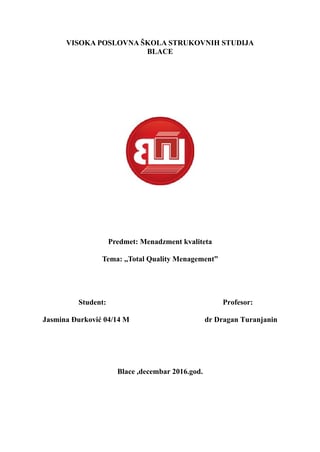 Total Quality Menagement