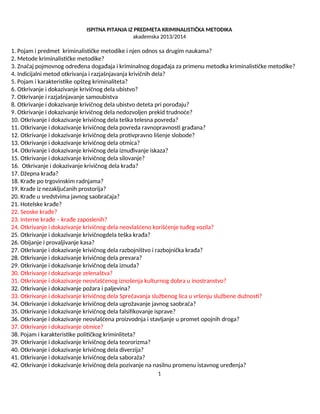 Kriminalistička metodika