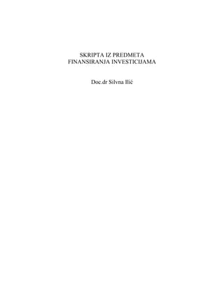 Finansiranje investicija