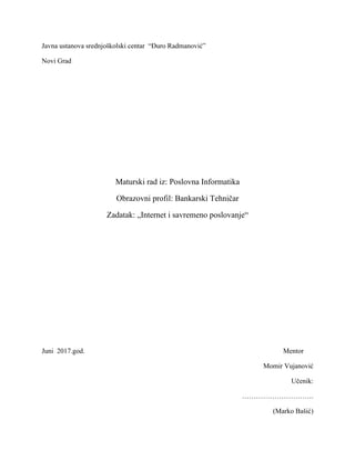 Internet i savremeno poslovanje