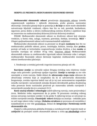 Međunarodni ekonomski odnosi