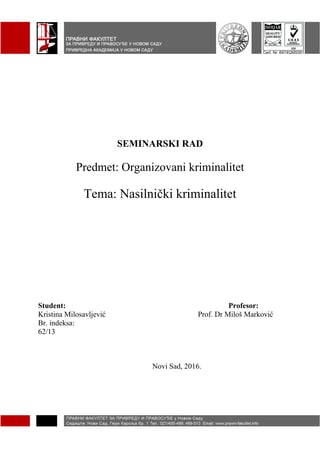 Nasilnički kriminalitet