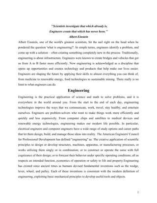 Engineering and its branches