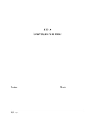 Društveno moralne norme