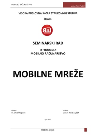 Mobilne mreže