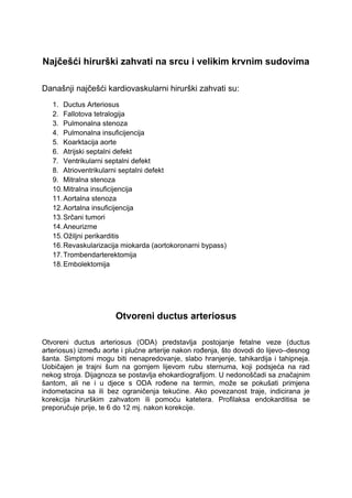 Hirurški zahvati na srcu i velikim krvnim sudovima