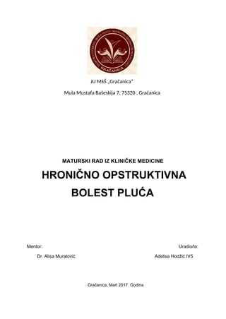 Hronično opstruktivna bolest pluća