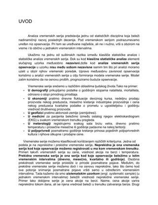 Analiza vremenskih serija