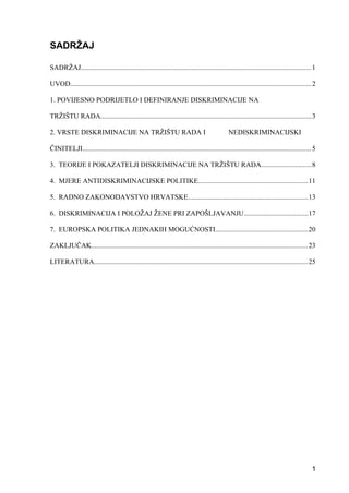 Diskriminacija na tržištu rada
