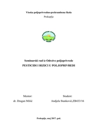 Pesticidi i rizici u poljoprivredi