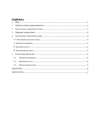 Ekonomska isplativost gajenja kupina