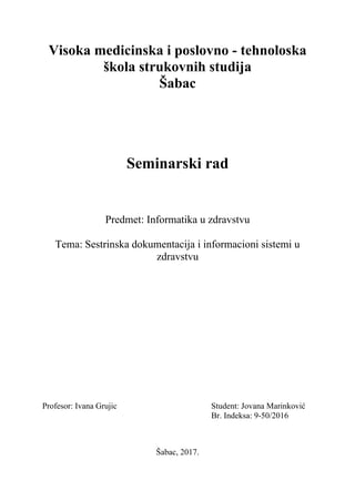 Sestrinska dokumentacija