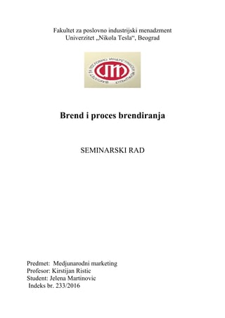 Brend i proces brendiranja