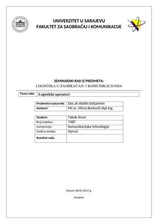 Logistički operateri