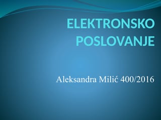 Elektronsko poslovanje