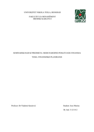 Finansijsko planiranje