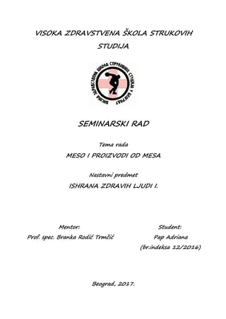 Meso i proizvodi od mesa