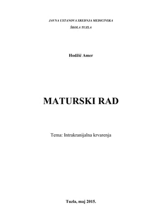 Intrakranijalna krvarenja