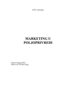 Marketing u poljoprivredi