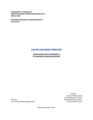 Javni gradski prevoz