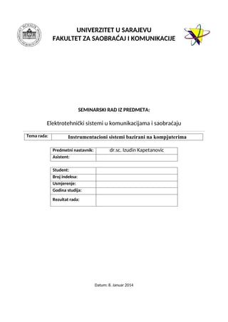 Elektrotehnički sistemi u komunikacijama i saobraćaju