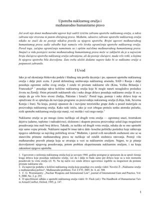 Upotreba nuklearnog oružja i međunarodno humanitarno pravo