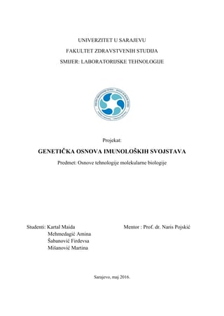 Genetička osnova imunoloških sredstava