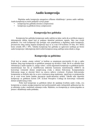 Audio kompresija